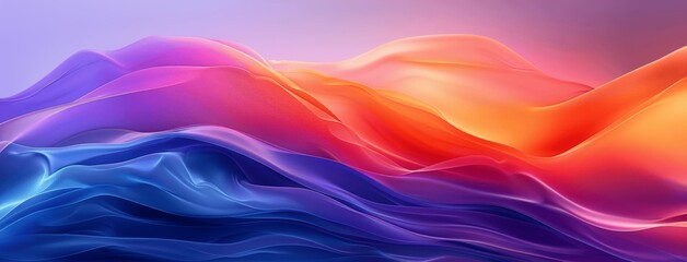 Fototapeta premium Colorful Abstract Waves and Curves Background Design