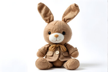 Obraz premium A cute and simple rabbit doll with a white background