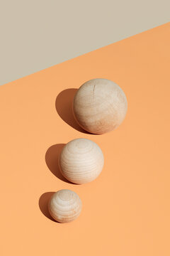 three balls of different sizes