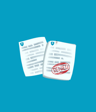 A medical insurance claim denied.