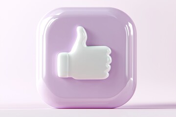 Modern 3D Like Icon in Soft Purple Hues