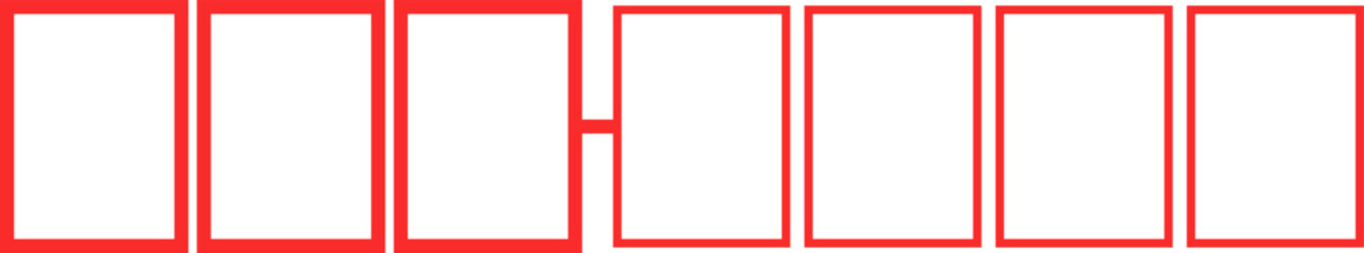 日本のハガキの郵便番号の枠のイラスト