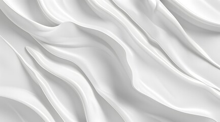 Obraz premium A smooth, flowing white surface with soft waves and curves, creating a serene aesthetic.