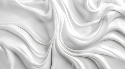 Naklejka premium A smooth, flowing white fabric texture creates a soft and elegant visual effect.