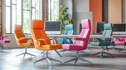 Modern Office Furniture: Ergonomic Chair and Desk Setups