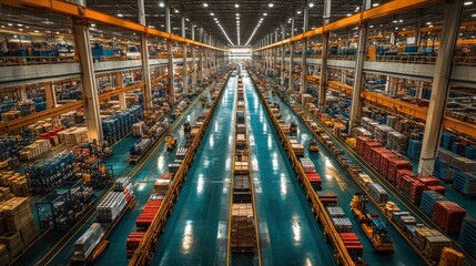 A vast warehouse filled with organized storage and inventory.