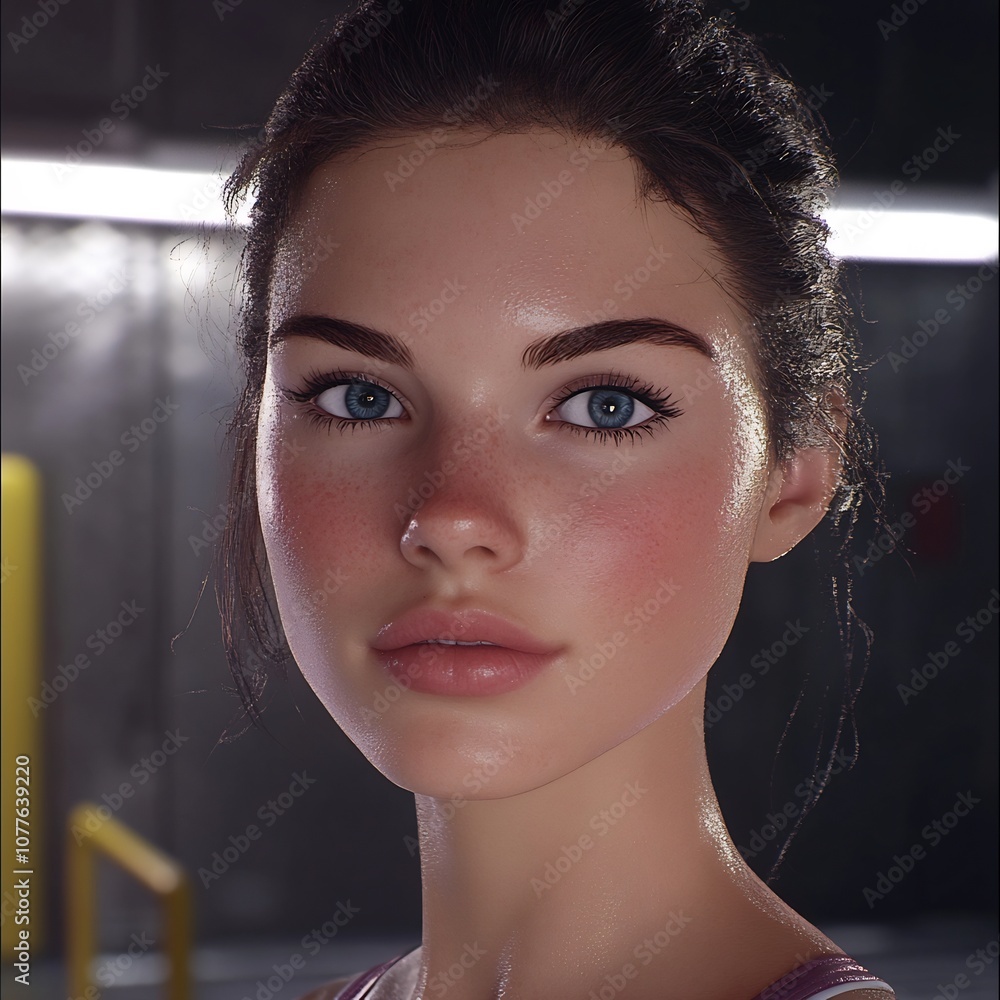 Poster mesmerizing digital art painting with surreal and futuristic geometric patterns and textures visuall
