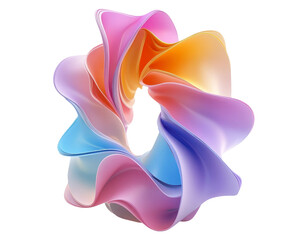 Obraz premium Abstract Swirl Shape with Soft Color Gradient