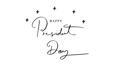 Happy president day star black color symbol sign decoration ornament february united state america usa us freedom independence soldier army political government holiday memorial washington label sale 
