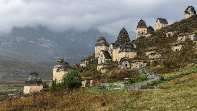 Ancient stone towers in Dargavs, North Ossetia
