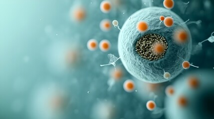 Highly magnified photomicrograph showcasing the cellular structure of Auxenochlorella protothecoides a microalgae species rich in lipids revealing its spherical shape prominent chloroplasts