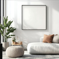 Create mockup design for picture frame in a teens living room