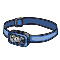 Blue outdoor headlight with blue strap