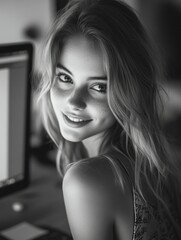 Naklejka premium Modern Female Model