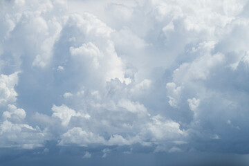 Fluffy white clouds background