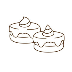 Souffle japanese pancake with icing sugar