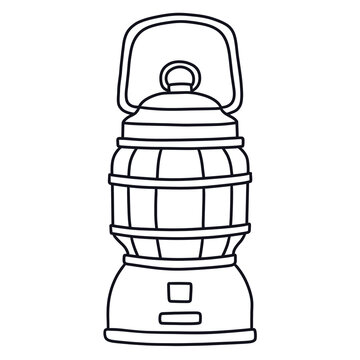 recommend clip art: Classic camping lantern outline