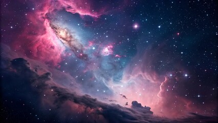 Obraz premium Colorful galaxy nebula, starry night, cosmos, supernova background.