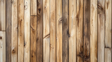 Wall made of wooden panels texture. Vertical wooden slats for facade cladding. Timber stripes made of beige pine a modern plank surface for interior and exterior design mockup illustration.