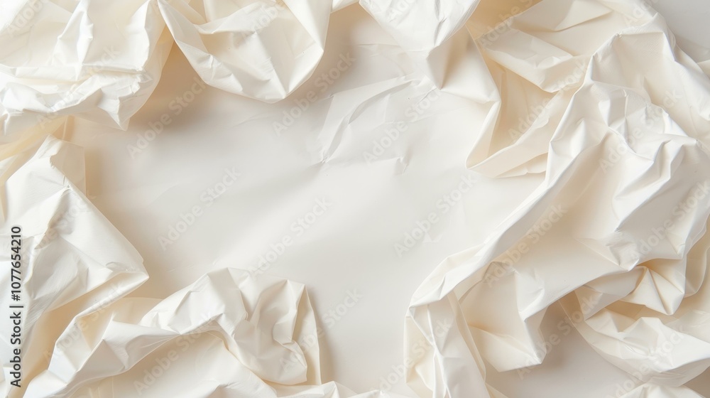 Poster a crisp, crumpled white paper backdrop, perfect for adding texture and depth to any design project o