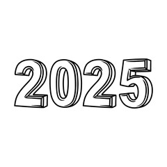 2025 typography outline