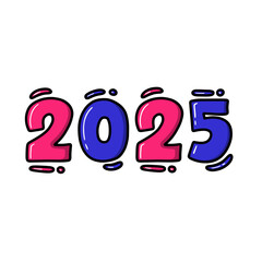 Colorful 2025 typography