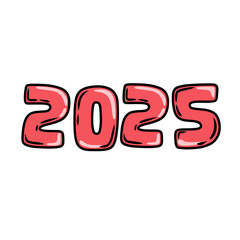 Red 2025 typography