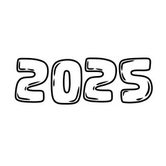 2025 typography outline