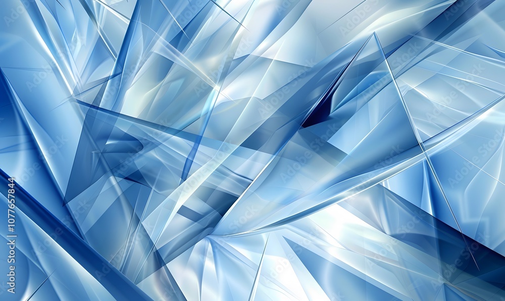 Aufkleber abstract blue geometric shapes creating a dynamic, modern visual effect.