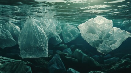 Fototapeta premium plastic contribute to the problem of climate change? Explore how the production and disposal of plastic contribute to greenhouse gas emissions and climate-related issues.