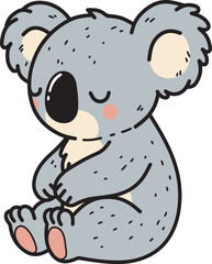 Koala hand drawn design art 