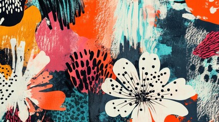 Naklejka premium Abstract Floral Art