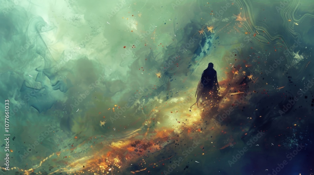 Poster the air becomes hazy with a cloud of shimmering dust dancing in chaotic patterns.