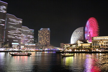 yokohama japan, night view ,landmark