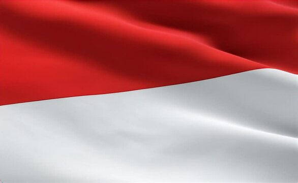 A flag with red and white stripes