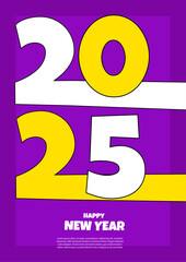 Purple Violet Yellow And White 2025 Geometric Cover Poster Design Background
