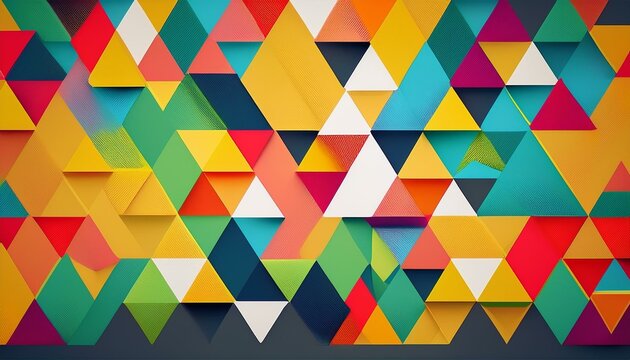 Colorful geometric triangle pattern