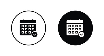 Calendar icon set. Calender symbol icon vector