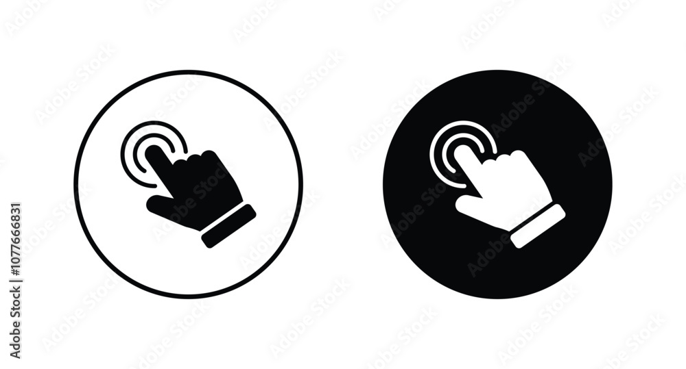 Poster hand pointer icons. pointer click icon vector