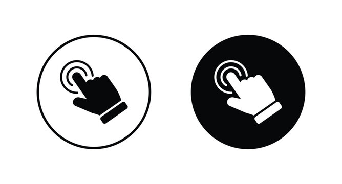 Hand pointer icons. Pointer click icon vector