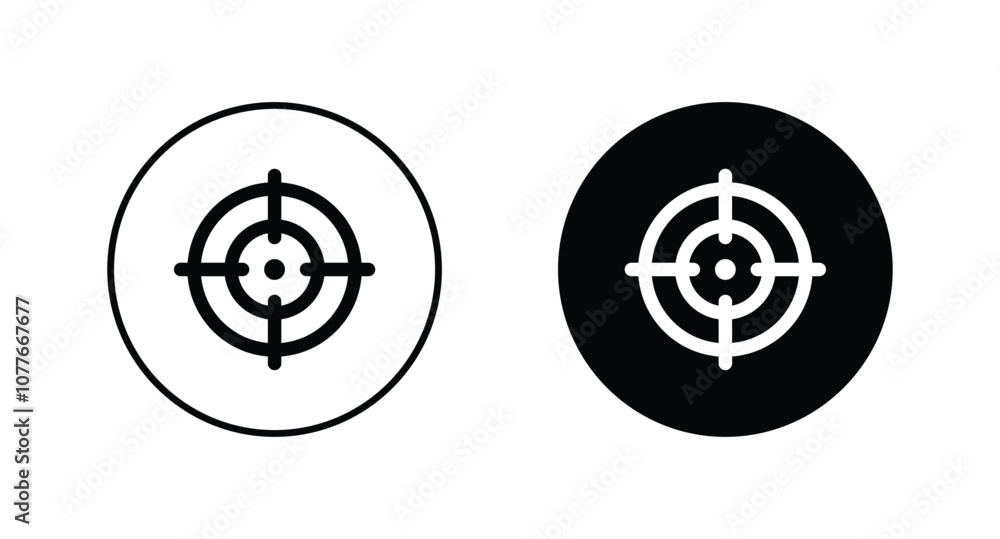 Poster target icon set vector for web