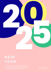 Abstract Colorful 2025 Geometrical Design Background