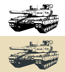 Naklejka premium Leopard 2 tank