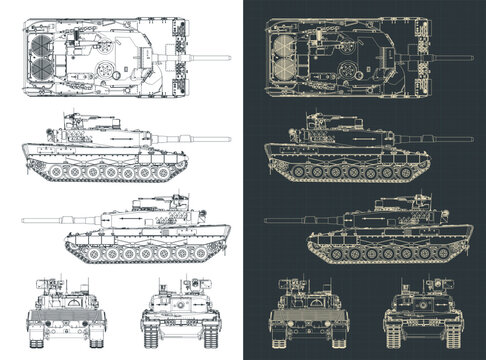 Leopard 2 german tank blueprints