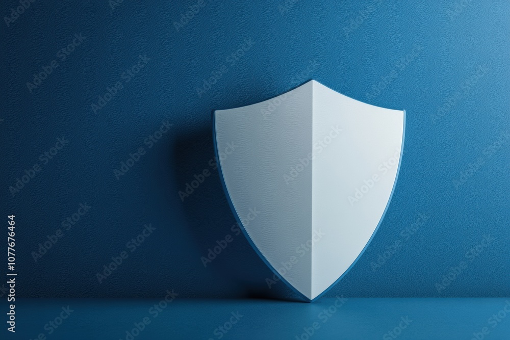 Poster the shield icon stands prominently against a blue-to-white gradient background, emphasizing the impo