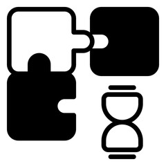 Obraz premium Puzzle icon, glyph icon style