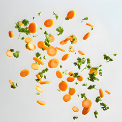 a bunch of carrots that are being thrown up. Generative AI