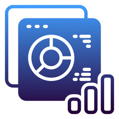 Web icon, gradient icon style