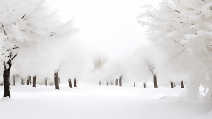 trees in the snow