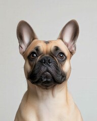 Charming French Bulldog Portrait with Distinctive Ears and Expressive Face, Perfect for Dog Lovers and Pet Enthusiasts

